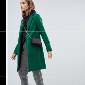 Green ASOS pea coat